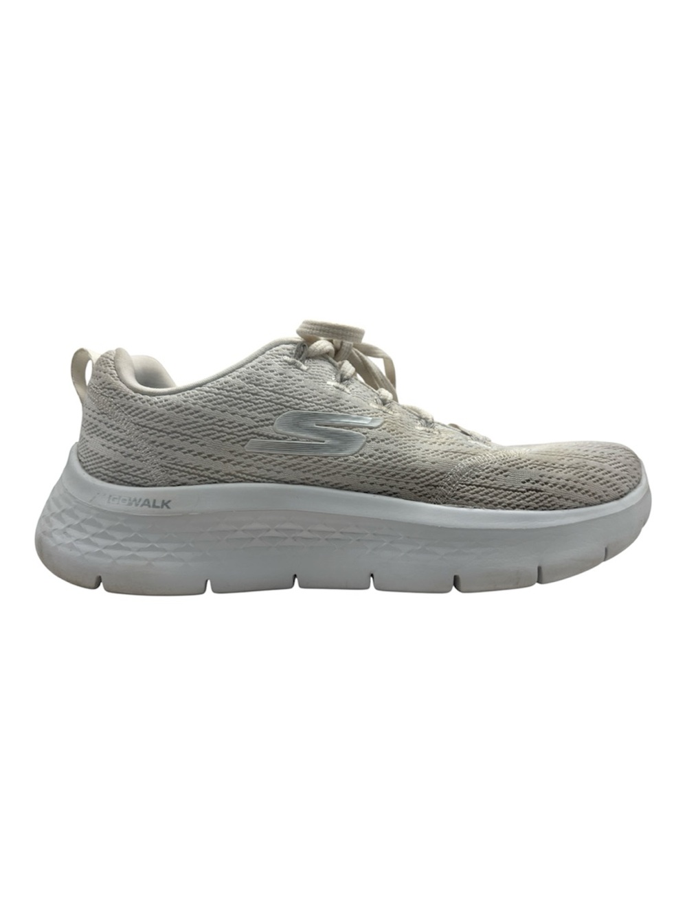 Skechers GOwalk Women's Off-White Knit Walking Sneakers Sz 8